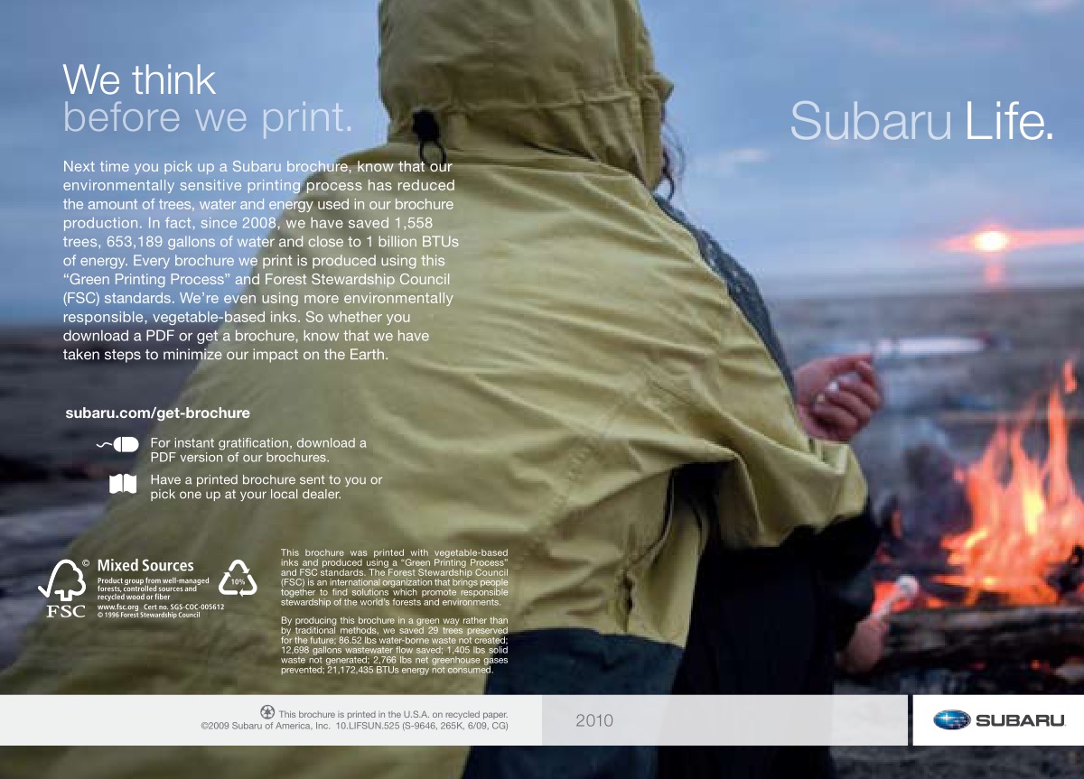 2010 Subaru Brochure Page 3